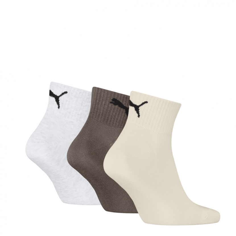 3 Paar Puma Quarter - Performance Sportstyle - FX Brown/Natur - Größe 35/38