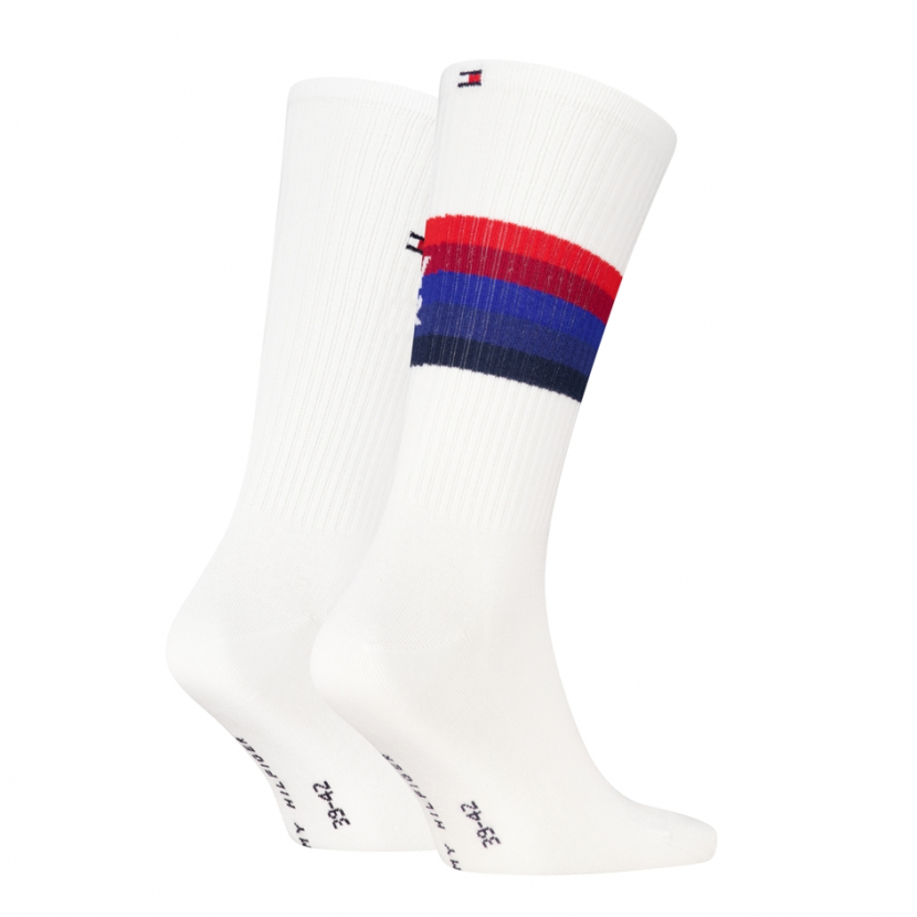 2 Paar Tommy Hilfiger Herren - Baumwoll Rippsocken - FX Farbset: White
