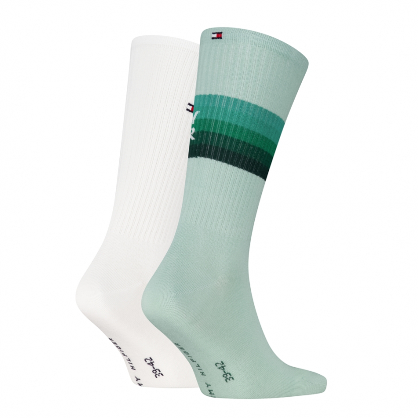 2 Paar Tommy Hilfiger Herren - Baumwoll Rippsocken - FX Farbset: Green