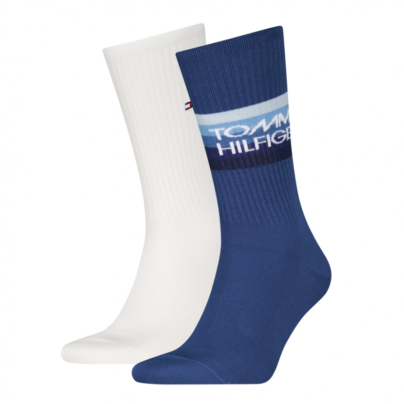 2 Paar Tommy Hilfiger Herren - Baumwoll Rippsocken - FX Farbset: Blue