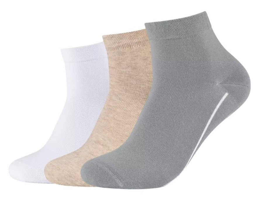 3 Paar Camano Baumwoll Quarter - druckfreie Kurzsocken - Sommermix