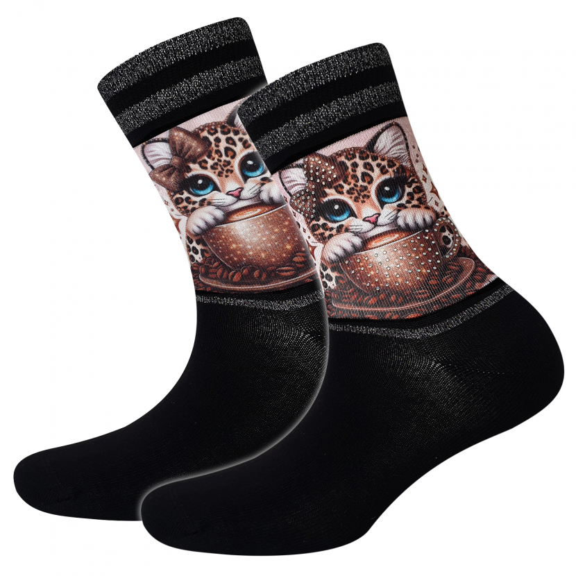 Cool 7 - Damensocken mit Strass - Motiv - C0468