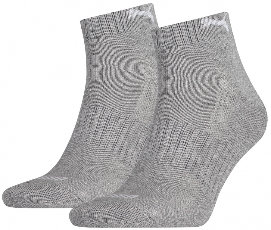 3 Paar Puma Match Frotteesohle Sport - Quarter - Grau - Größe 43/46