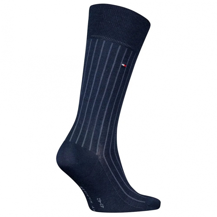 Tommy Hilfiger Herren - Premium Fil D'Ecosse Socken - Uni Jeansmelange