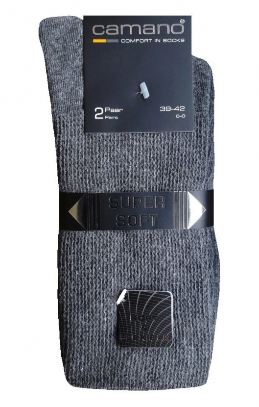 2 Paar Netzschaft Spezial Diabetikersocken - Anthrazit