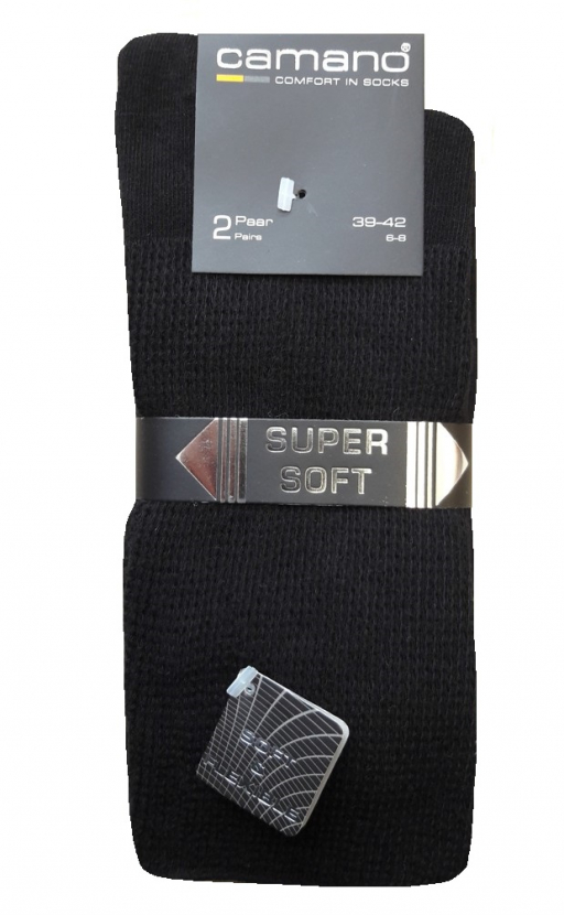 2 Paar Netzschaft Spezial Diabetikersocken - Schwarz