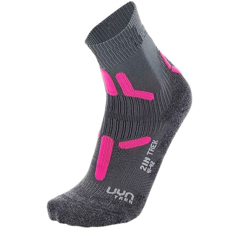 UYN Damen - Trekking 2IN Wandersocken - Anthrazit/Pink