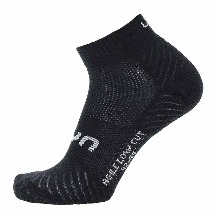 2 Paar UYN Unisex - Agile Quarter mit Frotteesohle - Schwarz