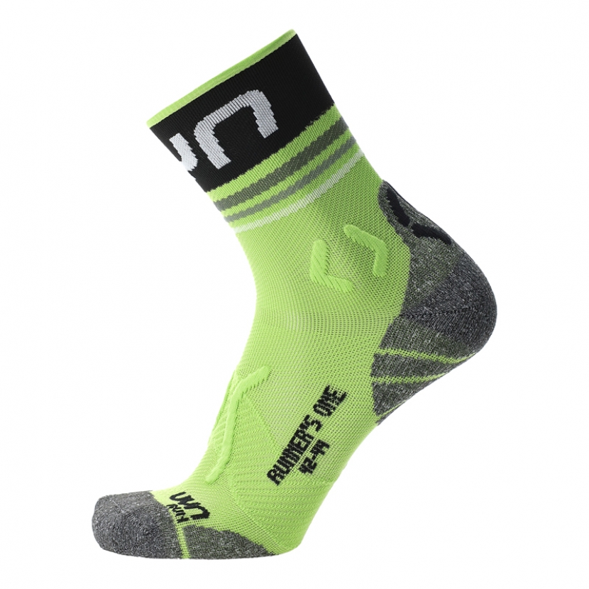 UYN Herren - Runners One Short - Lime/Schwarz