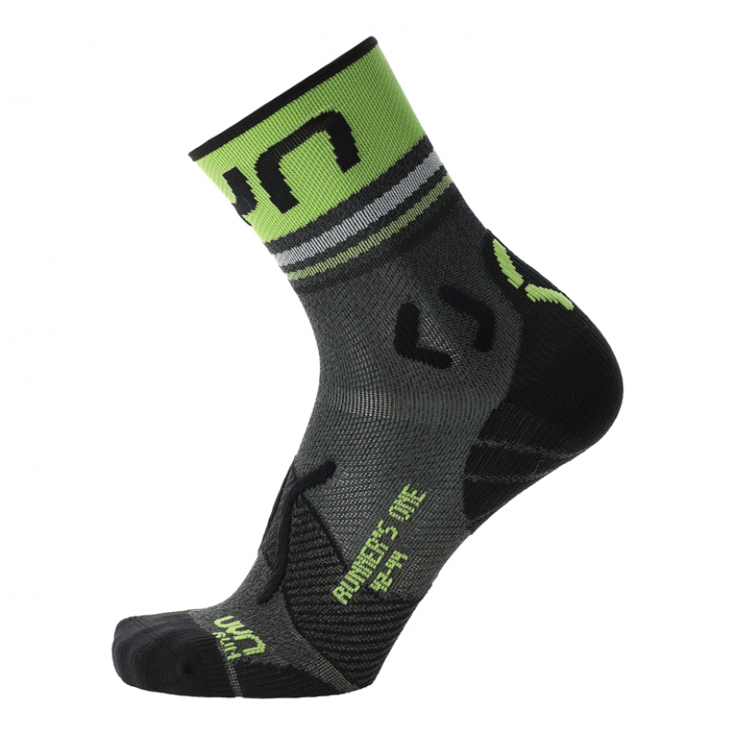 UYN Herren - Runners One Short - Schwarz/Lime