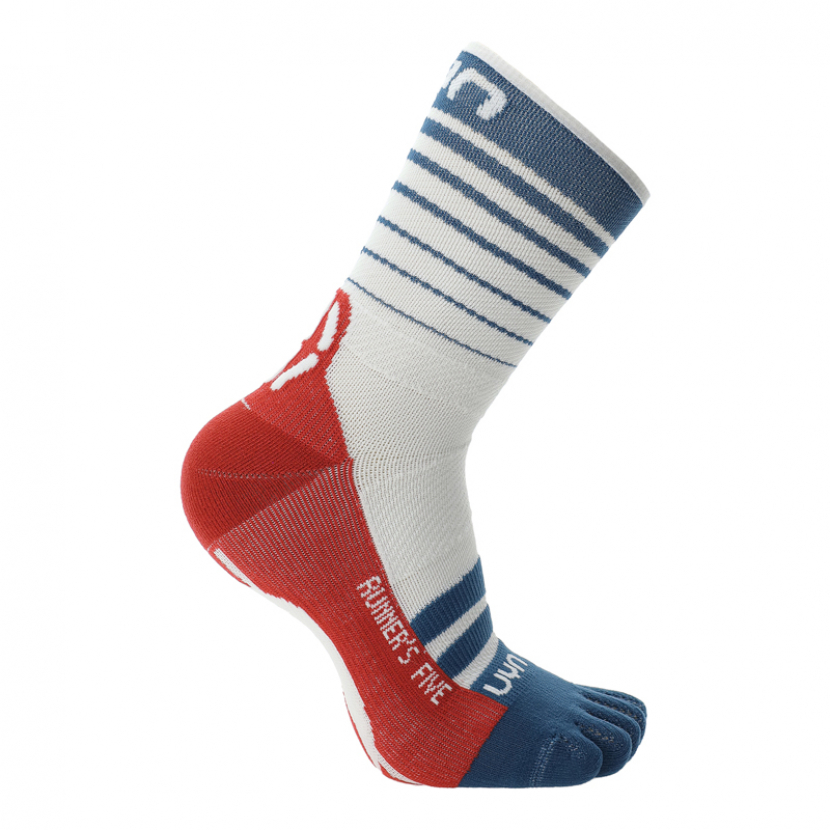 Herren UYN - Runners Five - 5 Zehen Laufsocken - Weiss/Blau