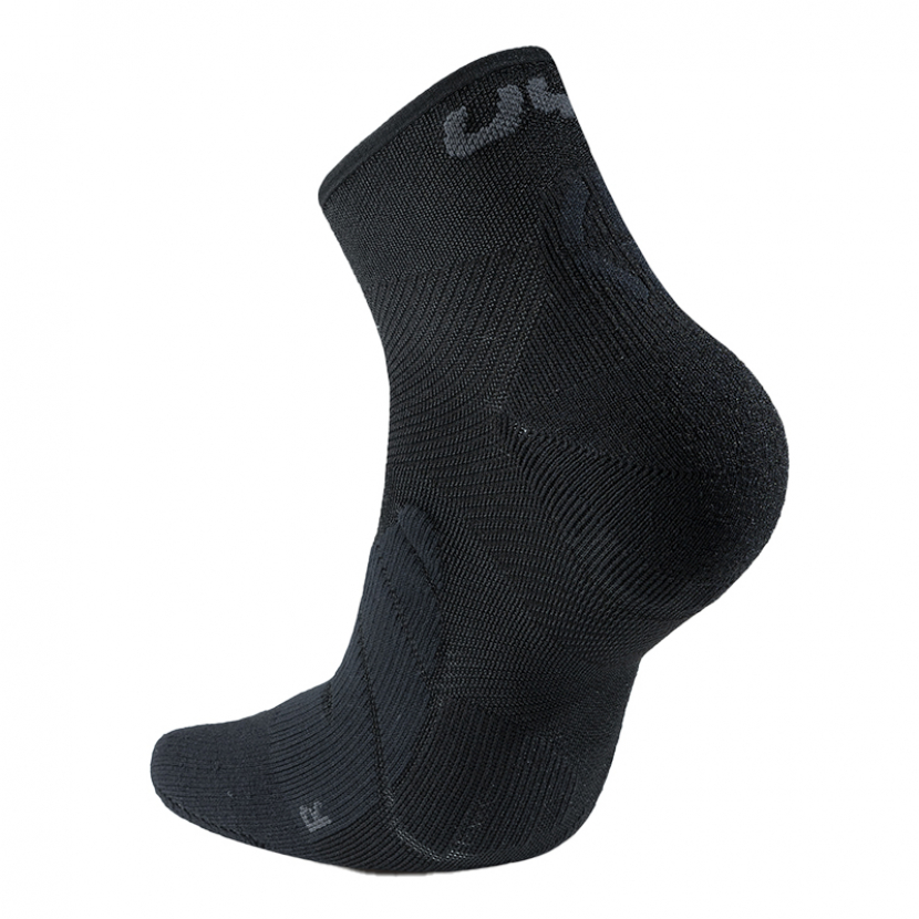 Herren UYN - Runners Five - 5 Zehen Laufsocke - Quarter 1/4 Schaftform - Schwarz