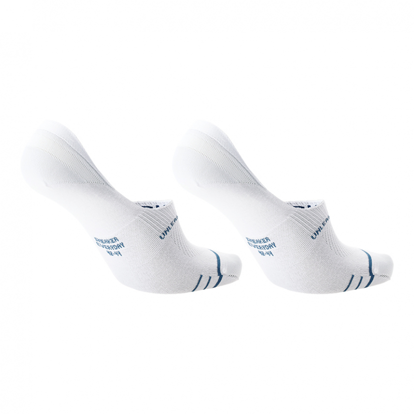 2 Paar UYN Unisex - Medium Cut Sneaker (Footie) - Weiss