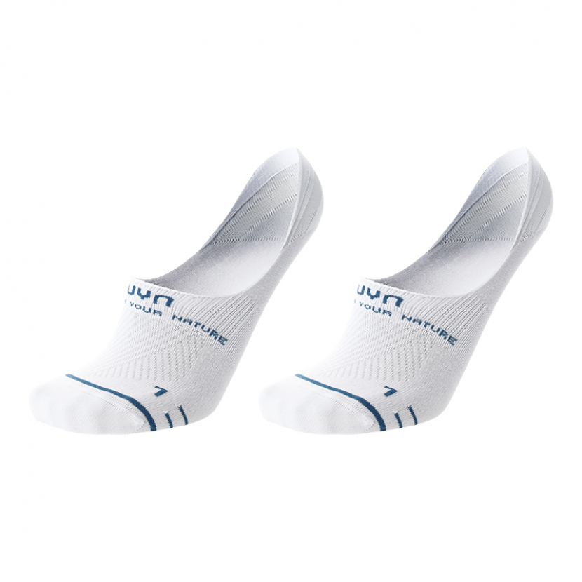 2 Paar UYN Unisex - Medium Cut Sneaker (Footie) - Weiss
