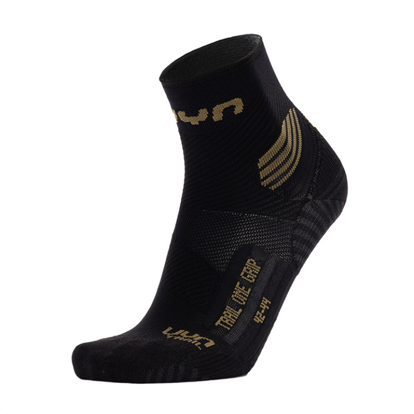 UYN Herren - Trail Run One GRIP - Quarter - Schwarz