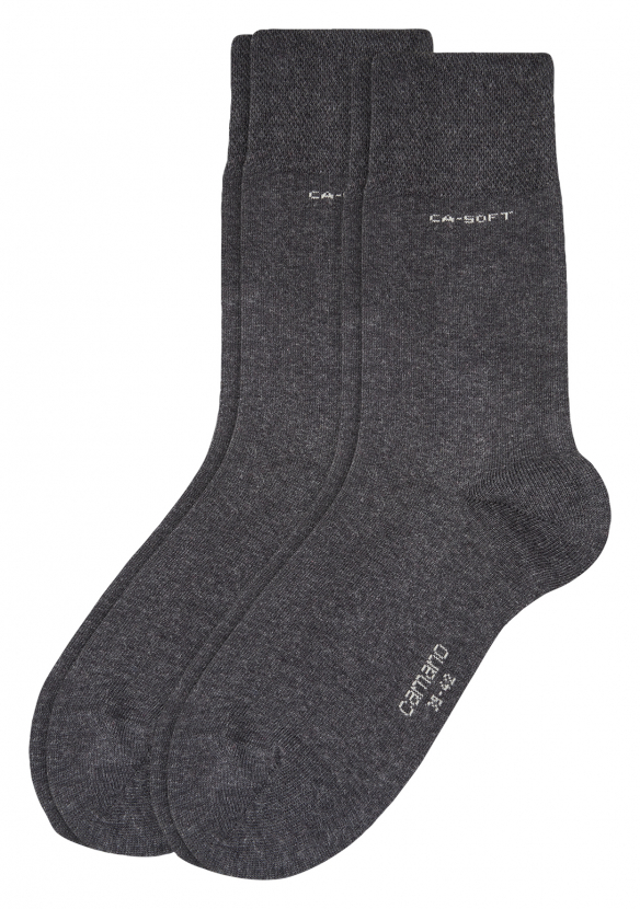 2 Paar Camano CA - SOFTBUND Socken Klassik - Anthrazit