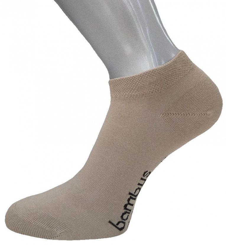 3 Paar Bambus-Viskose Sneaker Füßlinge - Beige