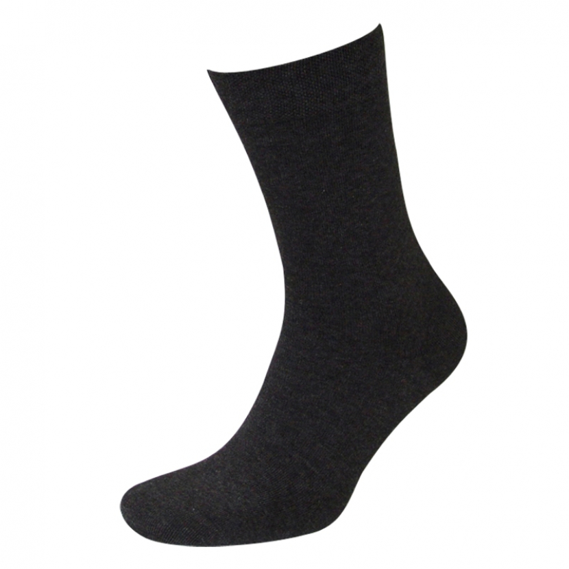 2 Paar Extra WEITE / BREITE Diabetikersocken - glattgestrickt - Anthrazit