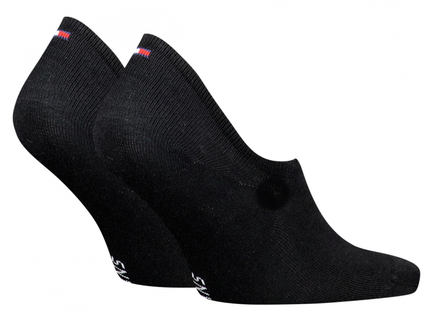 2 Paar Tommy Hilfiger Unisex - HIGH CUT - No Show Foottie's - Schwarz