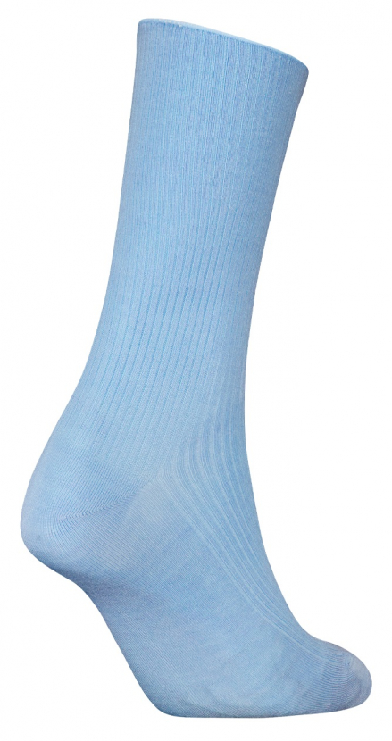 Tommy Hilfiger Damen Premium Ripp Soft Viskose Socken - Light Blue