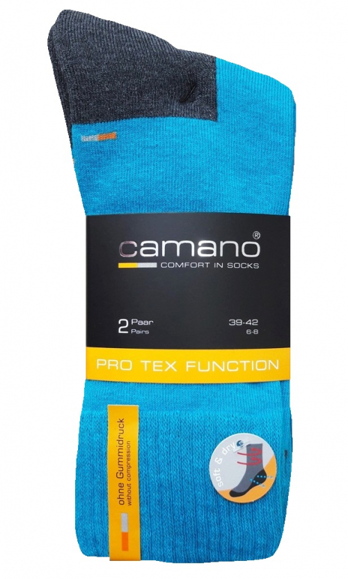 2 Paar Camano Pro Tex Comfort Funktionssocken - Türkis - Größe 39/42