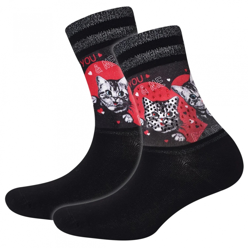 Cool 7 - Damensocken mit Strass - Motiv - C0451