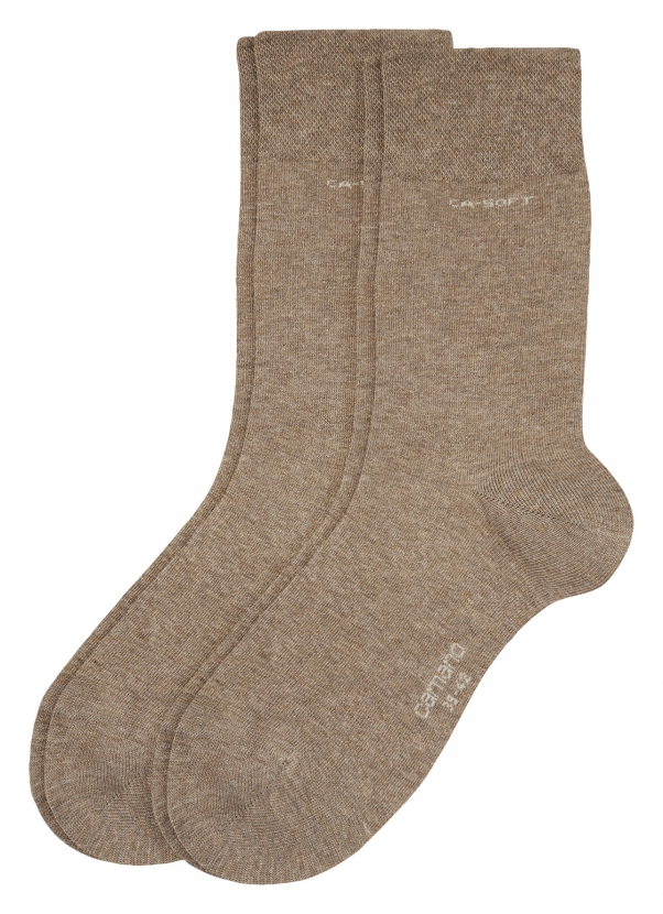 2 Paar CA - SOFTBUND Socken ohne Gummidruck - Caramel - Größe 39/42