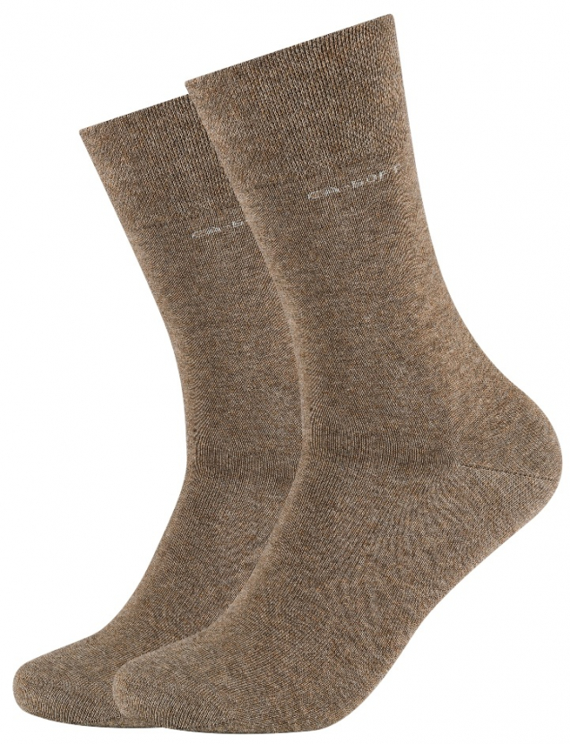 2 Paar Camano CA - SOFTBUND Socken Klassik - Caramel