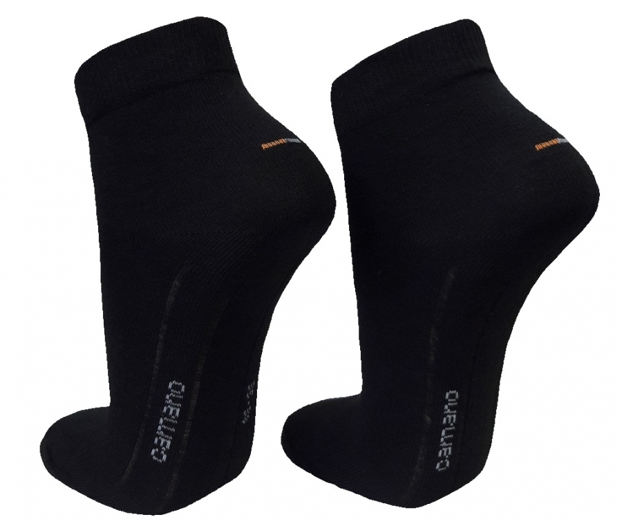 3 Paar Camano Quarter Kurzsocken ohne Gummi - Schwarz - Größe 47/49