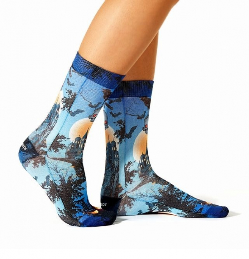 Wigglesteps Damen - Socken - Style: 00805 - Helloween Blue