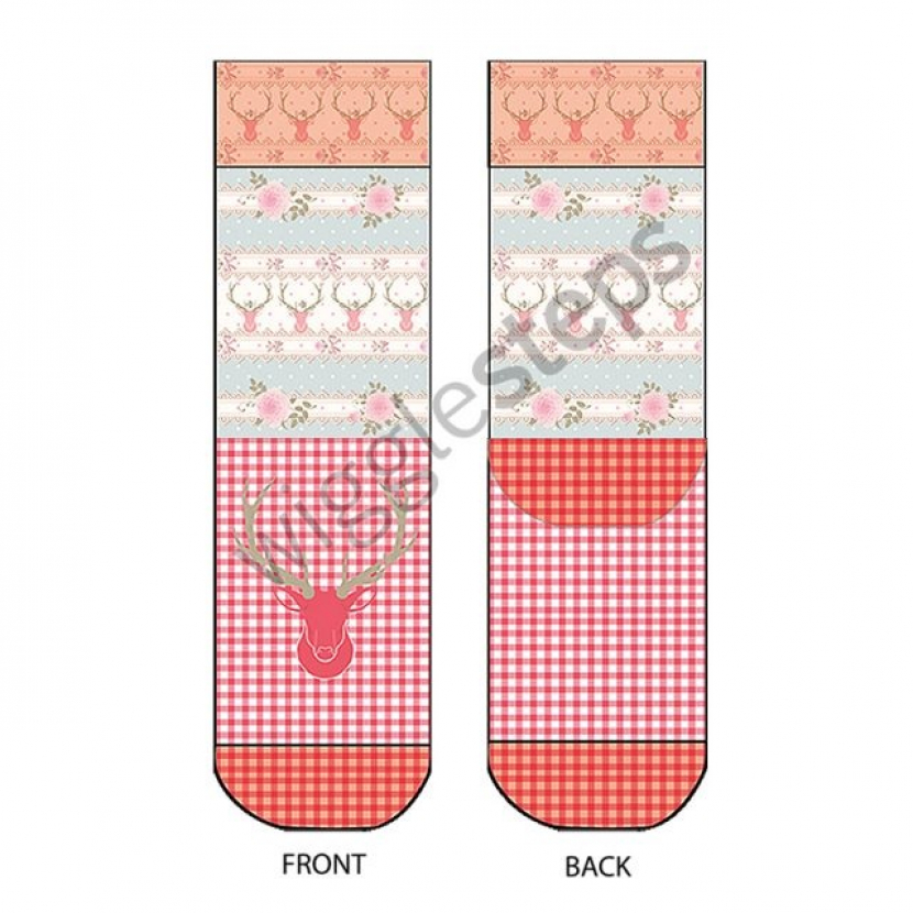 Wigglesteps Damen - Socken - Style: 00516 - Oktober Deer