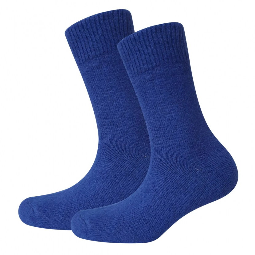 2 Paar Damensocken Mohair - Kuschelsocken - Blau
