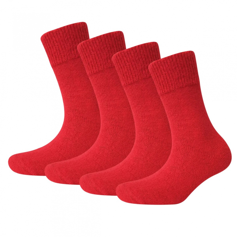 2 Paar Damensocken Mohair - Kuschelsocken - Rot