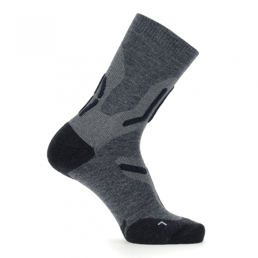UYN Herren - Trekking 2IN Merino Socken - Anthrazit/Schwarz