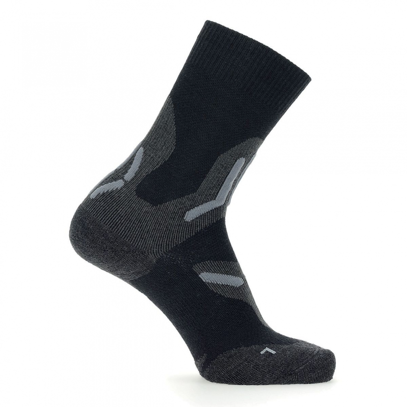 UYN Herren - Trekking 2IN Merino Socken - Schwarz/Grau