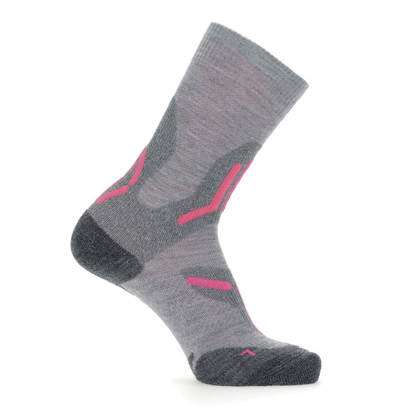 UYN Damen - Trekking 2IN Merino Socken - Hellgrau/Pink