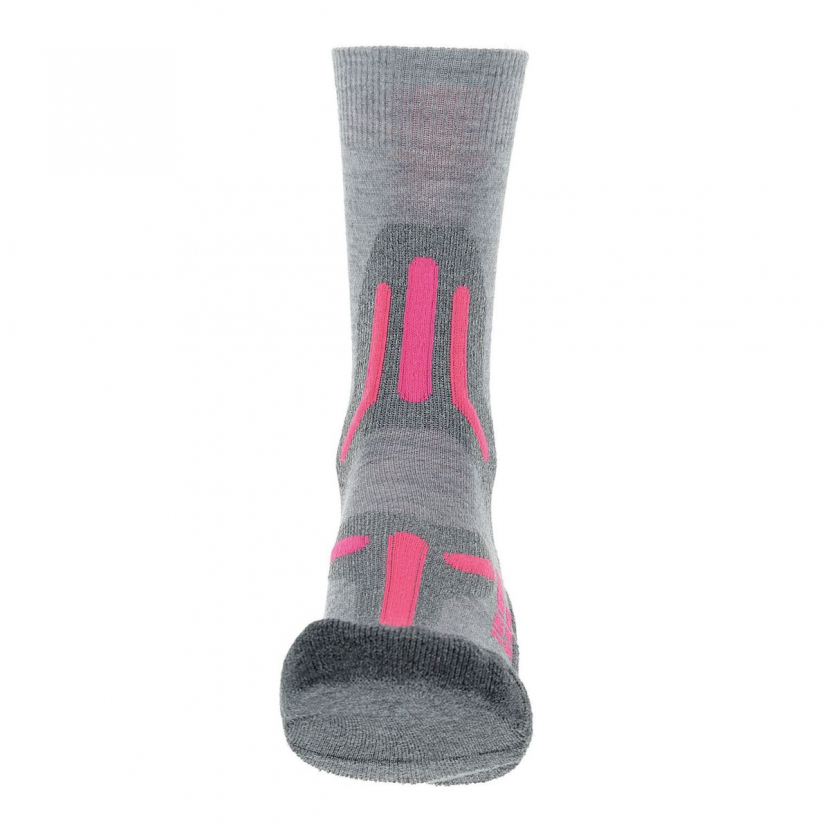 UYN Damen - Trekking 2IN Merino Socken - Hellgrau/Pink
