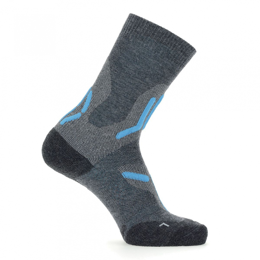 UYN Damen - Trekking 2IN Merino Socken - Grau/Türkis