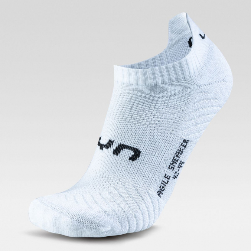 2 Paar UYN Unisex - Agile Sneaker mit Frotteesohle - Weiss