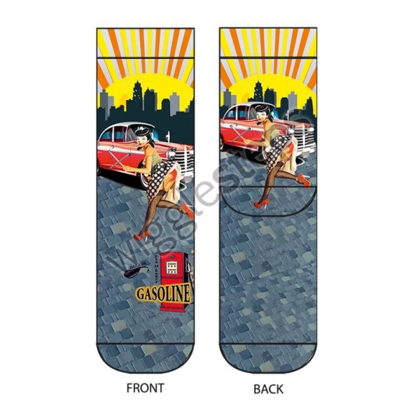 Wigglesteps Damen - Socken - Style: 00809 - Retro Gasoline