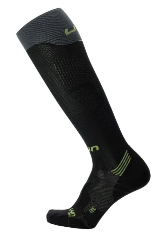 Herren UYN - Run Compression One - Supersoft Kniestrumpf - Schwarz