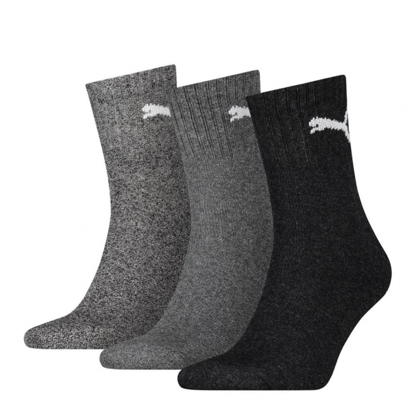 3 Paar Puma Sportsocken Kurzschaftform Farbset - Graumix - Größe 39/42