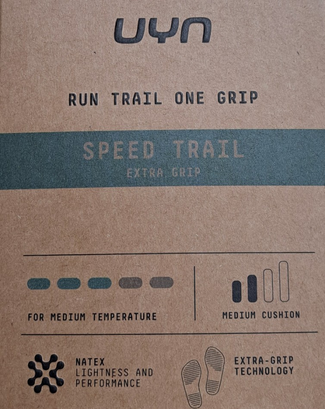 UYN Herren - Trail Run One GRIP - Quarter - Green/Black