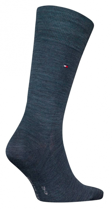Tommy Hilfiger Herren - Premium Merino Socken - Uni Jeansmelange