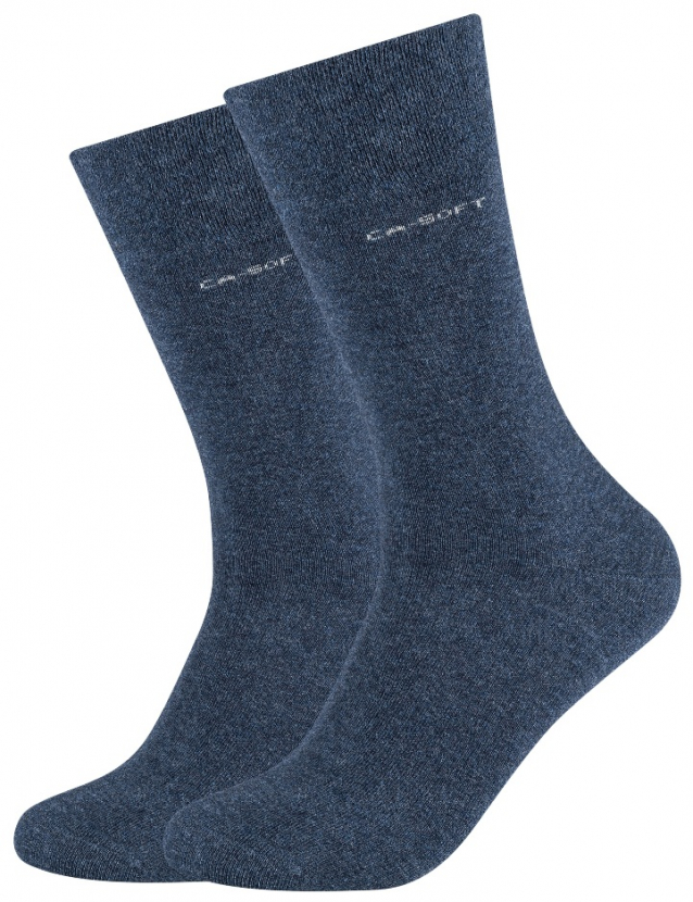 2 Paar Camano CA - SOFTBUND Socken Klassik - Jeansmelange