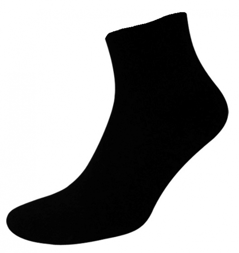3 Paar Bambus Wellness Kurzsocken ohne Gummidruck - Schwarz