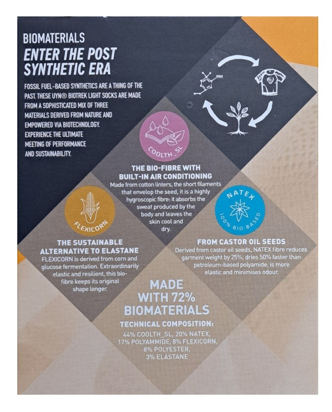 UYN Herren - Trekking Biotech - Biotrek Light - Schwarz/Grau