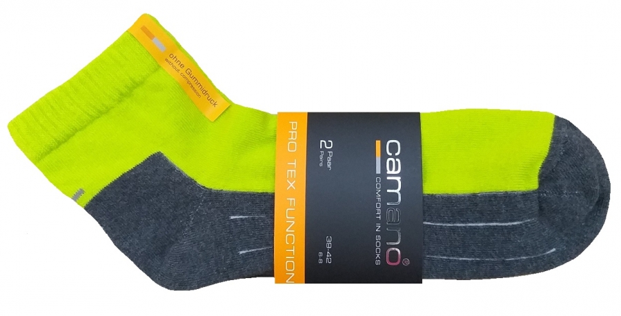 2 Paar Camano P-Sohle Quarter ohne Gummidruck - Limone - Größe 39/42