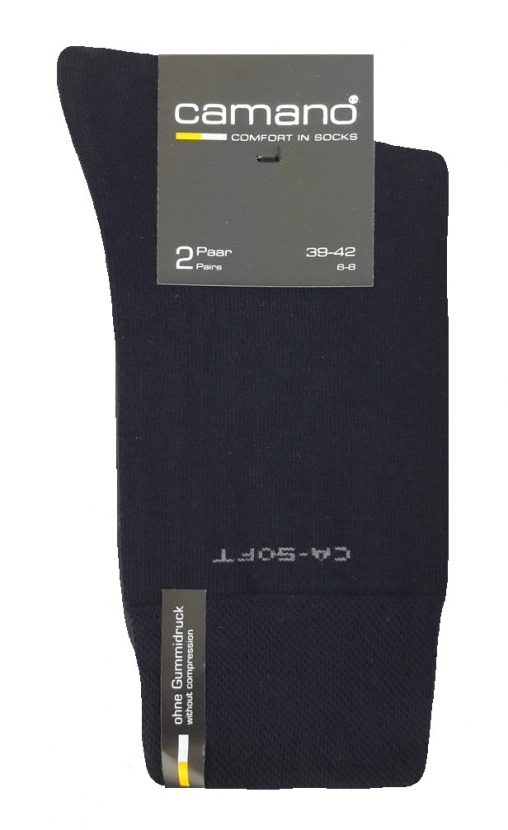 2 Paar CA - SOFTBUND Socken ohne Gummidruck - Marine - Größe 43/46