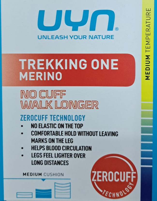 Herren UYN - Trekking One Merino - Normallang - Design Blue